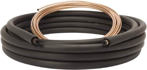 Mueller Industries - 35' Long, LL - 1/4, SL - 3/8" OD, Copper Refrigeration Tube - LL - .030, SL - .032" Wall Thickness, 7.35 Lb per Coil - Makers Industrial Supply