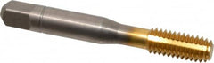 Balax - 3/8-16 UNC 2B H9 Thread Limit Bottoming Thread Forming Tap - Powdered Metal High Speed Steel, TiN Finish, 2-15/16" OAL, 0.95" Thread Length, Right Hand Thread, Series BXSTAINLESS - Makers Industrial Supply