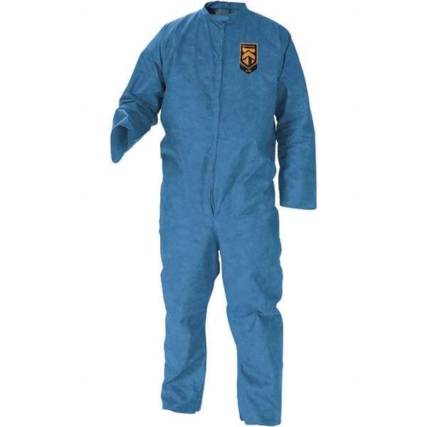 KleenGuard - Size L SMS General Purpose Coveralls - Blue, Zipper Closure, Open Cuffs, Open Ankles - Makers Industrial Supply