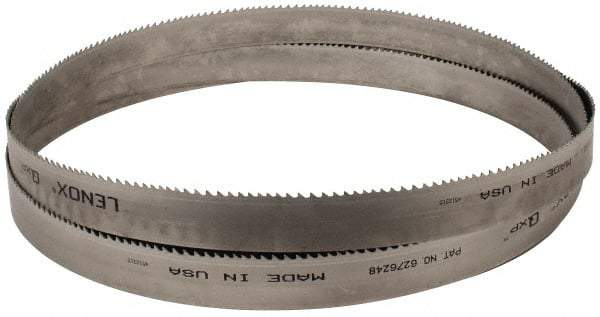 Lenox - 4 to 6 TPI, 12' Long x 1-1/4" Wide x 0.042" Thick, Welded Band Saw Blade - Bi-Metal, Toothed Edge, Raker Tooth Set, Flexible Back, Contour Cutting - Makers Industrial Supply