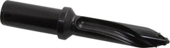 Allied Machine and Engineering - Series 20, 20 to 21.99mm Diam, 1" Diam Straight Shank with Flange, Straight Flute Spade Drill - 2-17/64" Max Depth, 3-61/64" Body Length, 6-15/64" OAL, Standard Length, Through Coolant - Makers Industrial Supply