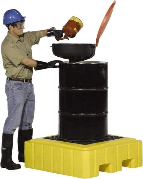 UltraTech - 62 Gal Sump, 800 Lb Capacity, 1 Drum, Polyethylene Spill Deck or Pallet - 40" Long x 40" Wide x 12" High, Liftable Fork, Low Profile, 1 Tank Drum Configuration - Makers Industrial Supply