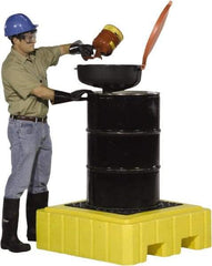 UltraTech - 62 Gal Sump, 800 Lb Capacity, 1 Drum, Polyethylene Spill Deck or Pallet - 40" Long x 40" Wide x 12" High, Liftable Fork, Drain Included, Low Profile, 1 Tank Drum Configuration - Makers Industrial Supply