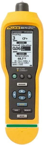 Fluke - 10Hz to 1kHz (mm), LCD Vibration Meter - 2 AA Batteries - Makers Industrial Supply