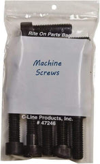 C-LINE - 4-3/4" Long x 9" Wide x 8-7/8" High, 0.002 mil Thick, Self Seal Antistatic Poly Bag - Clear & White - Makers Industrial Supply