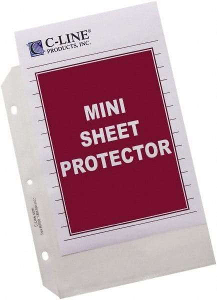 C-LINE - 50 Piece Clear Sheet Protectors-Envelopes - 8.719" High x 6-3/8" Wide - Makers Industrial Supply