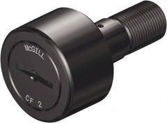 McGill - 1/2" Roller Diam x 3/8" Width, 3/16" Stud Diam x 5/8" Length, Sealed Stud Cam Follower - Steel, 1/4" Thread Length, 10-32 Thread, 1.03" OAL, 680 Lb Dynamic Cap, 790 Lb Static Cap - Makers Industrial Supply