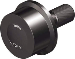 McGill - 4" Roller Diam x 2" Width, 1-1/4" Stud Diam x 2-3/4" Length, Flanged Load Roller - Steel, 1-3/4" Thread Length, 1-1/4-12 Thread, 4-3/4" OAL, 14,300 Lb Dynamic Cap, 16,000 Lb Static Cap - Makers Industrial Supply