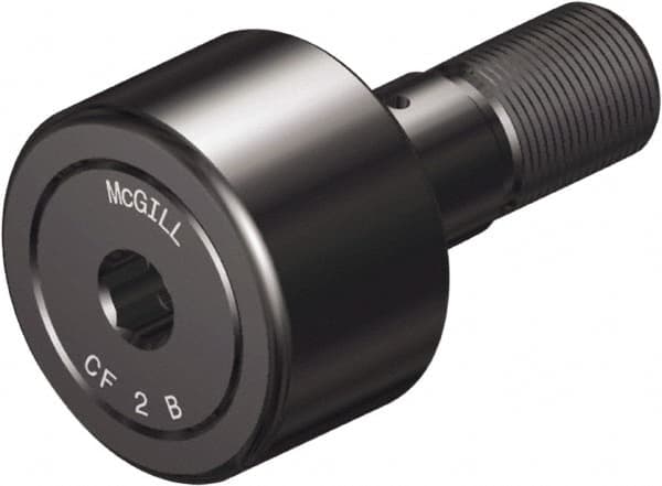 McGill - 1-3/4" Roller Diam x 1" Width, 3/4" Stud Diam x 1-3/4" Length, Sealed Stud Cam Follower with Hex - Steel, 7/8" Thread Length, 3/4-16 Thread, 2.78" OAL, 6,385 Lb Dynamic Cap, 7,920 Lb Static Cap - Makers Industrial Supply