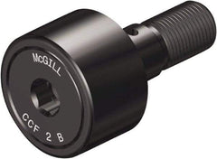 McGill - 3/4" Roller Diam x 1/2" Width, 3/8" Stud Diam x 7/8" Length, Crowned Sealed Stud Cam Follower with Hex - Steel, 3/8" Thread Length, 3/8-24 Thread, 1.41" OAL, 1,660 Lb Dynamic Cap, 2,065 Lb Static Cap - Makers Industrial Supply