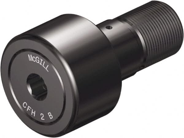 McGill - 1-3/4" Roller Diam x 1" Width, 3/4" Stud Diam x 1-3/4" Length, Sealed Heavy Stud Cam Follower with Hex - Steel, 7/8" Thread Length, 1-1/4 Thread, 2.78" OAL, 6,385 Lb Dynamic Cap, 15,840 Lb Static Cap - Makers Industrial Supply