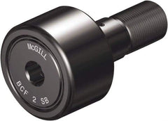 McGill - 2-1/4" Roller Diam x 1-1/4" Width, 7/8" Stud Diam x 2" Length, Sealed Self Lubricating Stud Cam Follower with Nonmetallic Bushing and Hex - Steel, 1" Thread Length, 7/8-14 Thread, 3.28" OAL - Makers Industrial Supply