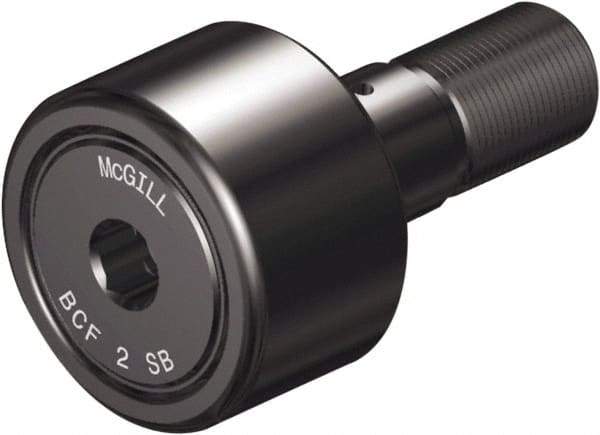 McGill - 1-7/8" Roller Diam x 1" Width, 3/4" Stud Diam x 1-3/4" Length, Sealed Self Lubricating Stud Cam Follower with Nonmetallic Bushing and Hex - Steel, 7/8" Thread Length, 3/4-16 Thread, 2.78" OAL - Makers Industrial Supply