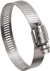 IDEAL TRIDON - SAE Size 20, 3/4 to 1-3/4" Diam, Stainless Steel Worm Drive Clamp - 1/2" Wide, Material Grade 201, Series Contractor - Makers Industrial Supply