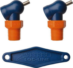 Loc-Line - 1/4" Hose Inside Diam, High-Pressure Coolant Hose Nozzle - NPT, for Use with Loc-Line Modular Hose System, 2 Pieces - Makers Industrial Supply