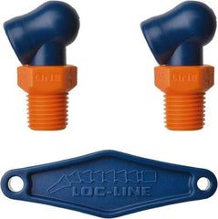 Loc-Line - 1/4" Hose Inside Diam, High-Pressure Coolant Hose Nozzle - NPT, for Use with Loc-Line Modular Hose System, 2 Pieces - Makers Industrial Supply