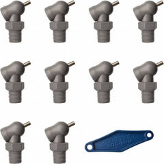 Loc-Line - 1/4" Hose Inside Diam, High-Pressure Coolant Hose Nozzle - NPT, for Use with Loc-Line Modular Hose System, 10 Pieces - Makers Industrial Supply