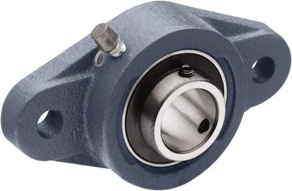 Tritan - 2-15/16" ID, 10.83" OAL x 3.09" OAH 2-Bolt Flange - 11,128 Lb Static Cap, 14,837 Lb Dyn Cap, 8.86" Btw Mnt Hole Ctrs, 0.87" Base-to-Ctr Ht, Cast Iron/Steel - Makers Industrial Supply