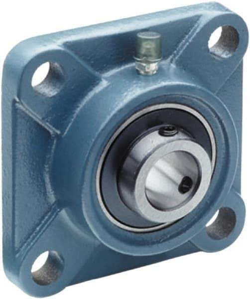 Tritan - 1-5/16" ID, 4.61" OAL x 1-3/4" OAH 4-Bolt Flange - 3,440 Lb Static Cap, 5,778 Lb Dyn Cap, 3.62" Btw Mnt Hole Ctrs, 3/4" Base-to-Ctr Ht, Cast Iron/Steel - Makers Industrial Supply