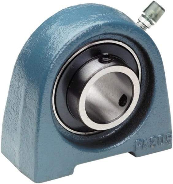 Tritan - 1" ID, 2.7559" OAL x 2.7559" OAH Pillow Block - 1,765 Lb Static Cap, 3,147 Lb Dyn Cap, 2" Btw Mnt Hole Ctrs, 1-7/16" Base-to-Ctr Ht, Cast Iron/Steel - Makers Industrial Supply