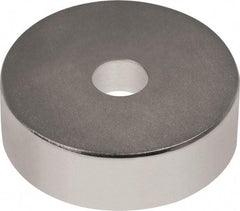 Mag-Mate - 3/4" Long x 3/4" Diam x 1/8" High, 1 Mounting Hole, 12 Poles, Ring Neodymium Rare Earth Holding Magnet - 8.2 Lb Average & 16.3 Lb Max Pull Force, 1/8 Mounting Hole, Through Hole Style, 180°F Max Operating Temp - Makers Industrial Supply