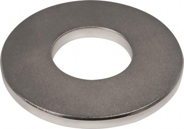 Mag-Mate - 2" Long x 2" Diam x 3/16" High, 1 Mounting Hole, 76 Poles, Ring Neodymium Rare Earth Holding Magnet - 60 Lb Average & 119 Lb Max Pull Force, 7/8 Mounting Hole, Through Hole Style, 180°F Max Operating Temp - Makers Industrial Supply