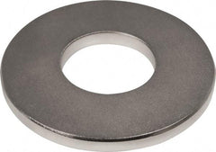 Mag-Mate - 2" Long x 2" Diam x 3/16" High, 1 Mounting Hole, 76 Poles, Ring Neodymium Rare Earth Holding Magnet - 60 Lb Average & 119 Lb Max Pull Force, 7/8 Mounting Hole, Through Hole Style, 180°F Max Operating Temp - Makers Industrial Supply