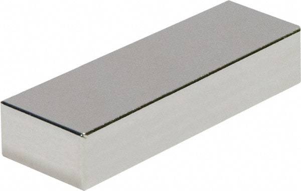 Mag-Mate - 1-1/2" Long x 1-1/2" Wide x 3/16" High, 35 Poles, Rectangular Neodymium Rare Earth Holding Magnet - 31.5 Lb Average & 62.1 Lb Max Pull Force, 180°F Max Operating Temp - Makers Industrial Supply