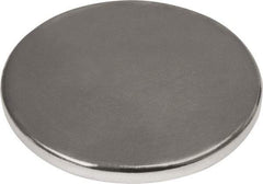 Mag-Mate - 1-1/2" Long x 1-1/2" Diam x 1/8" High, 45 Poles, Cylindrical Neodymium Rare Earth Holding Magnet - 39 Lb Average & 77 Lb Max Pull Force, 180°F Max Operating Temp - Makers Industrial Supply