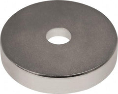 Mag-Mate - 1" Long x 1" Diam x 1/8" High, 1 Mounting Hole, 20 Poles, Ring Neodymium Rare Earth Holding Magnet - 16.6 Lb Average & 33.2 Lb Max Pull Force, 0.19 Mounting Hole, Through Hole Style, 180°F Max Operating Temp - Makers Industrial Supply