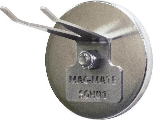 Mag-Mate - 190 Lb Max Pull Force, 1/2" Overall Height, 4-29/32" Diam, Ceramic Cup Magnet - Magnetic Spray Gun Holder Style, Chrome Plated - Makers Industrial Supply