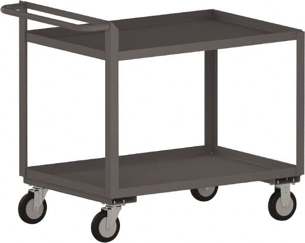 Jamco - 1,200 Lb Capacity, 30" Wide x 48" Long x 30" High Standard Utility Cart - 2 Shelf, Steel - Makers Industrial Supply