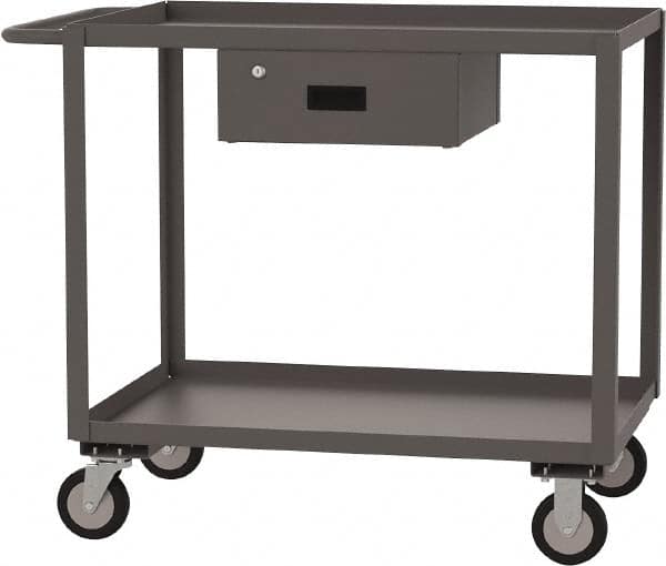 Jamco - 1,200 Lb Capacity, 24" Wide x 48" Long x 35" High Standard Utility Cart - 2 Shelf, Steel - Makers Industrial Supply