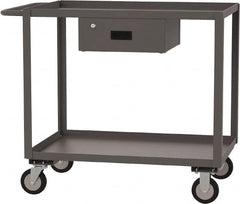 Jamco - 1,200 Lb Capacity, 24" Wide x 48" Long x 35" High Standard Utility Cart - 2 Shelf, Steel - Makers Industrial Supply