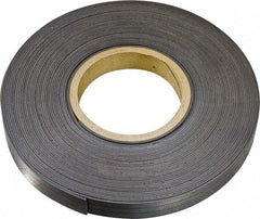 Mag-Mate - 600" Long x 3/4" Wide x 1/8" Thick Flexible Magnetic Strip - 10.5 Lb Max Pull Force, 6 Linear Ft/Lb Magnetic Pull Force, Plain Back, Dark Brown - Makers Industrial Supply