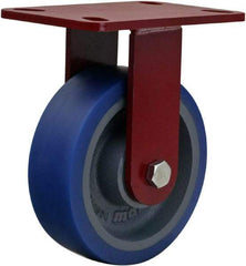 Hamilton - 6" Diam x 2" Wide x 7-1/2" OAH Top Plate Mount Rigid Caster - Polyurethane, 960 Lb Capacity, Sealed Precision Ball Bearing, 4 x 4-1/2" Plate - Makers Industrial Supply