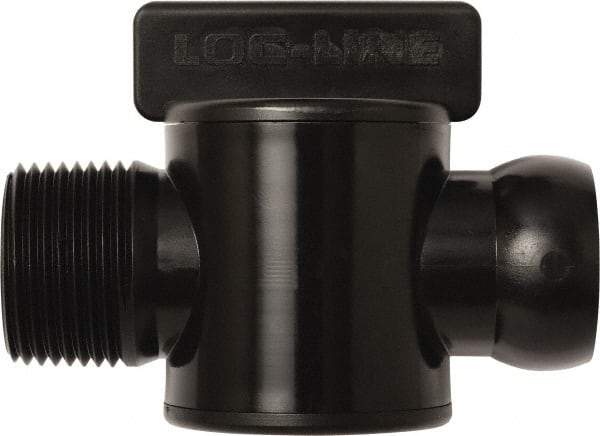 Loc-Line - 10 Piece, 3/4" ID Coolant Hose Male NPT Valve - Male to Female Connection, Acetal Copolymer Body, NPT, Use with Loc-Line Modular Hose Systems - Makers Industrial Supply