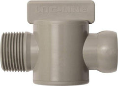 Loc-Line - 10 Piece, 3/4" ID Coolant Hose Male NPT Valve - Male to Female Connection, Acetal Copolymer Body, NPT, Use with Loc-Line Modular Hose Systems - Makers Industrial Supply