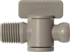 Loc-Line - 10 Piece, 1/4" ID Coolant Hose Male NPT Valve - Male to Female Connection, Acetal Copolymer Body, NPT, Use with Loc-Line Modular Hose Systems - Makers Industrial Supply