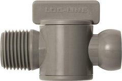 Loc-Line - 10 Piece, 1/2" ID Coolant Hose Male NPT Valve - Male to Female Connection, Acetal Copolymer Body, NPT, Use with Loc-Line Modular Hose Systems - Makers Industrial Supply