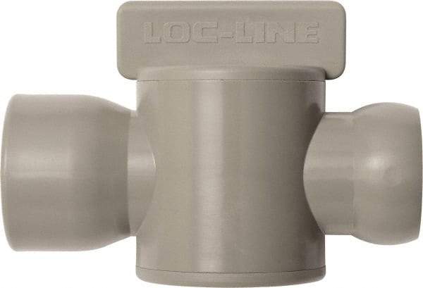 Loc-Line - 10 Piece, 3/4" ID Coolant Hose Female NPT Valve - Female to Female Connection, Acetal Copolymer Body, NPT, Use with Loc-Line Modular Hose Systems - Makers Industrial Supply