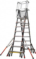 Little Giant Ladder - 8 Steps, 9' 9"' High, Type IAA Rating, Fiberglass Step Ladder - 375 Lb Load Capacity, 114" Base Width - Makers Industrial Supply