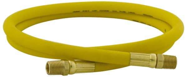 PRO-SOURCE - 1/2" ID x 3/4" OD 100' Long Multipurpose Air Hose - MNPT x MNPT Ends, 300 Working psi, 23 to 150°F, 1/2" Fitting, Yellow - Makers Industrial Supply