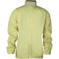 National Safety Apparel - Size 2XL Yellow Cut Resistant Long Sleeve Zipped Shirt - Exact Industrial Supply