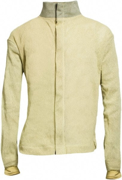 National Safety Apparel - Size L Yellow Cut Resistant Long Sleeve Zipped Shirt - Exact Industrial Supply