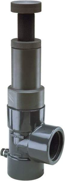 Hayward - 1" Pipe, Threaded Ends, PVC Pressure Regulating Valve - FPM Seal, 5 to 75 psi - Makers Industrial Supply