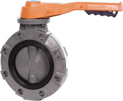 Hayward - 4" Pipe, Wafer Butterfly Valve - Lever Handle, ASTM D1784 Cell Class 12454 PVC Body, FPM Seat, 150 WOG, PVC Disc, Stainless Steel Stem - Makers Industrial Supply