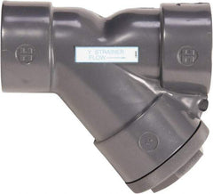 Hayward - 1/2" Pipe, Socket Ends, PVC Y-Strainer - 150 psi Pressure Rating - Makers Industrial Supply