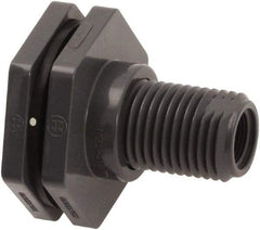 Hayward - 1" PVC Plastic Pipe Bulkhead Tank Adapter - Schedule 80, Thread x Thread End Connections - Makers Industrial Supply