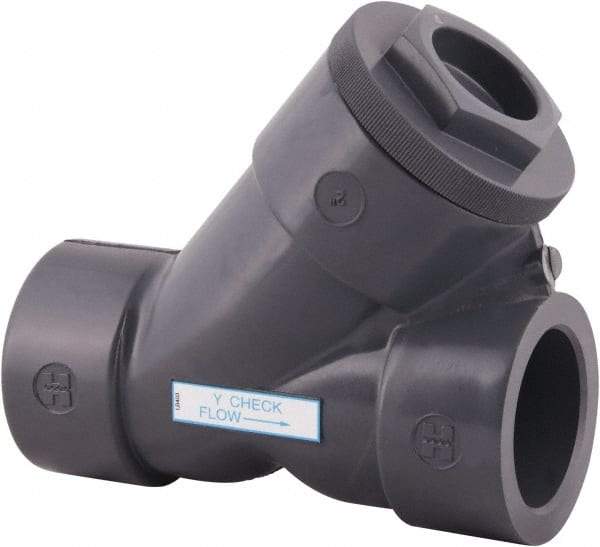 Hayward - 1/2" PVC Check Valve - Y-Pattern, Threaded, 150 WOG - Makers Industrial Supply